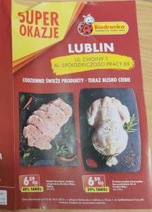 @Biedronka okazje dla Lublina, schab bez kości, tusza z kurczaka 6,59zł/kg i inne