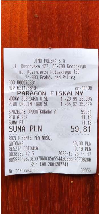 Piwo OKOCIM 18x 0,5l za 35,82 zł Dino Market