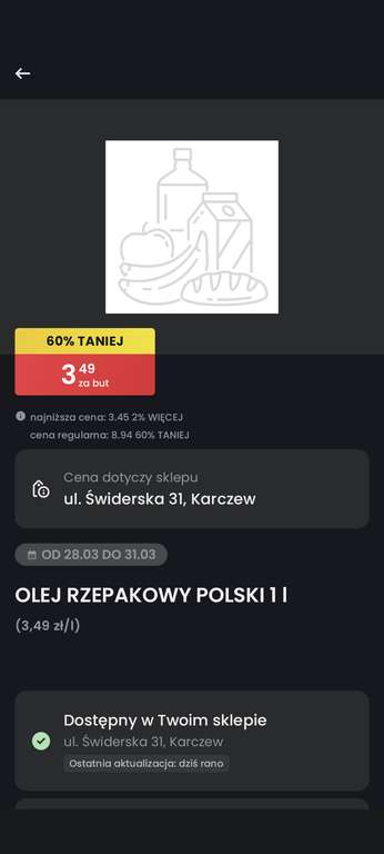 Olej Polski Rzepakowy 1l Biedronka