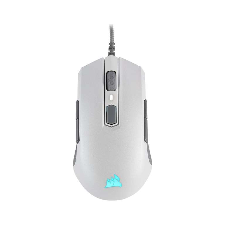 Mysz gamingowa CORSAIR M55 RGB Pro Ambidextrous Multi-Grip Biała 12400 DPI