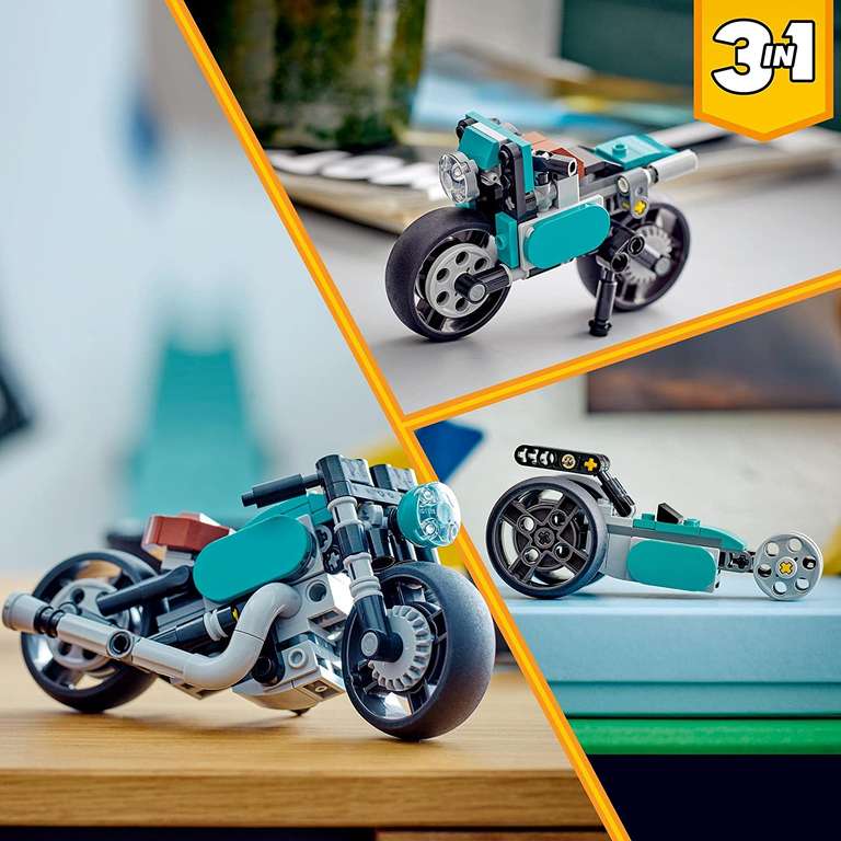 Lego Creator 3w1 - dwa typy motocykli i dragster