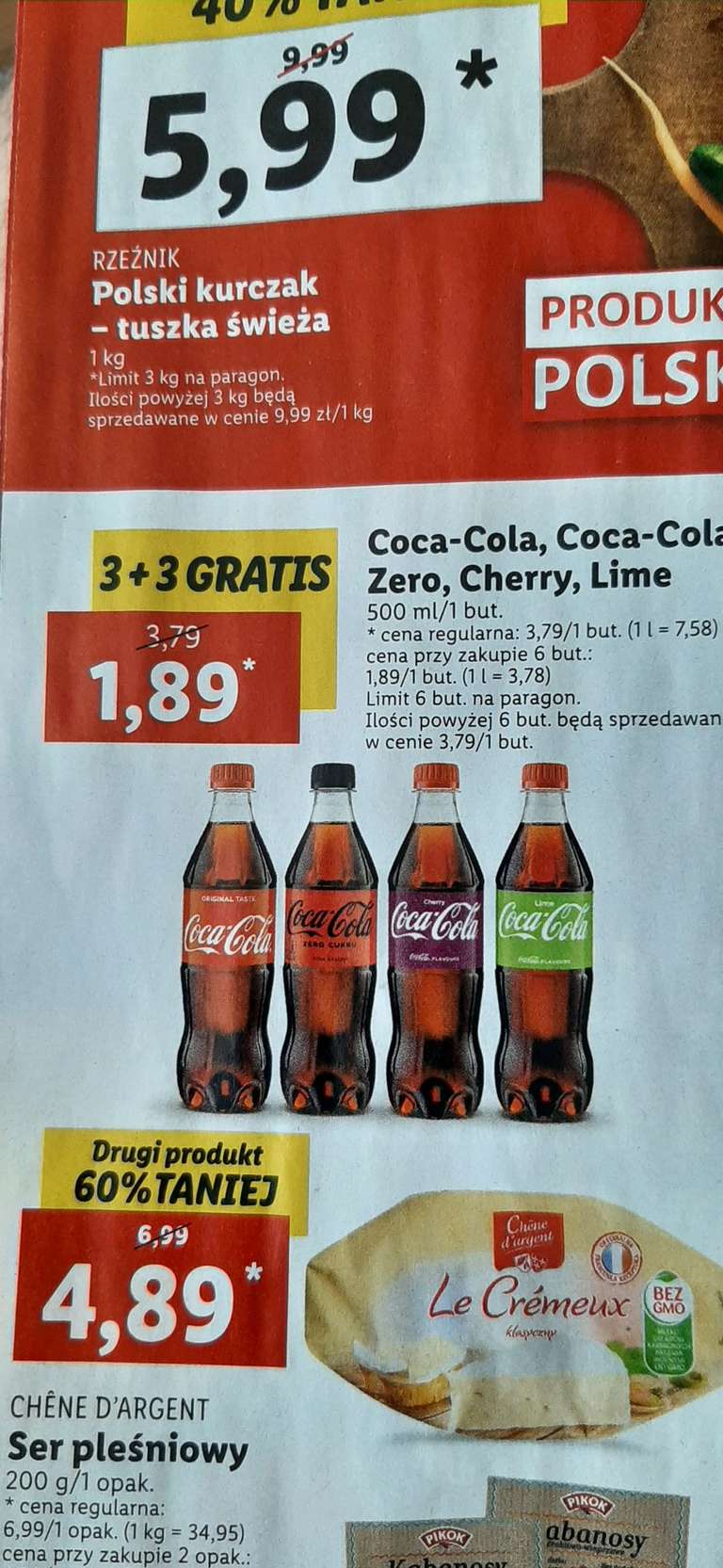 Coca-cola 0,5l 3+3 Gratis Otwarcie Lidla Radom