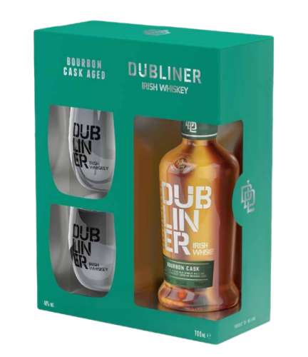 Dubliner, Irish Whiskey 40%, 0.7L + 2 szklanki