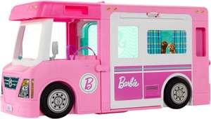 Barbie Mattel Kamper 3w1 GHL93 kamper dla lalek z basenem, łodzią i akcesoriami