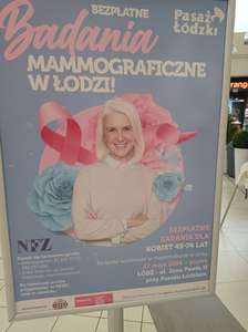 Mammografia. Bezpłatne badania mammograficzne dla kobiet 45-74 lata. Mammobus Łódź Pasaż Łódzki 17.05