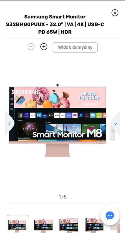 Samsung Smart Monitor S32BM80PUUX - 32.0" | VA | 4K | USB-C PD 65W | HDR