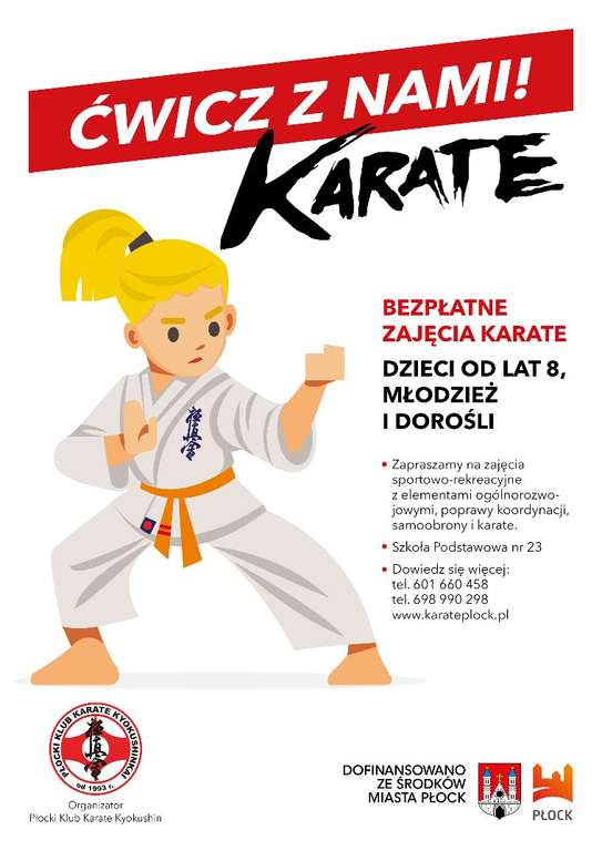 Bezpłatne zajęcia karate>>> Szkoła Podstawowa nr 23 w Płocku