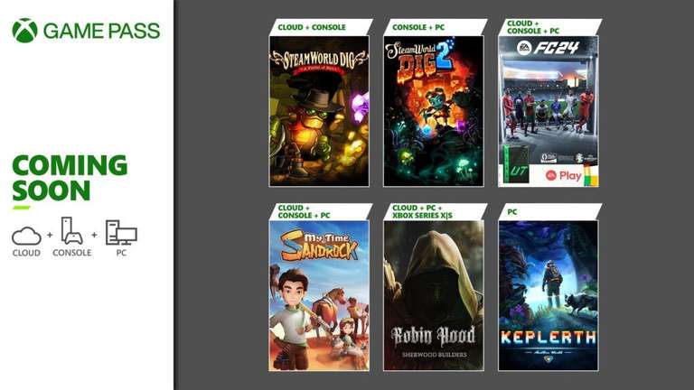 PC / Xbox Game Pass - EA Sports FC 24, SteamWorld Dig 1&2, My Time at Sandrock, Robin Hood - Sherwood Builders i więcej..