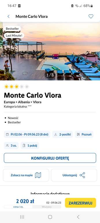 Albania, Monte Carlo Vlora z rainbow 8 dni