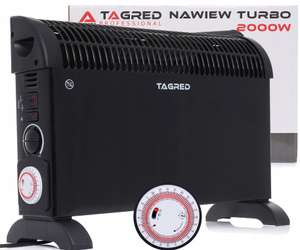 Grzejnik elektryczny konwektorowy TAGRED TA903 (termostat, nawiew turbo, timer, moc 2000W) @ Allegro
