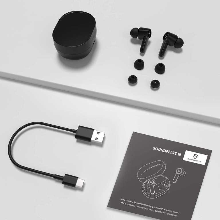 SoundPEATS Q Słuchawki Bezprzewodowe dokanałowe Słuchawek Bluetooth z kuponem 100 PLN taniej