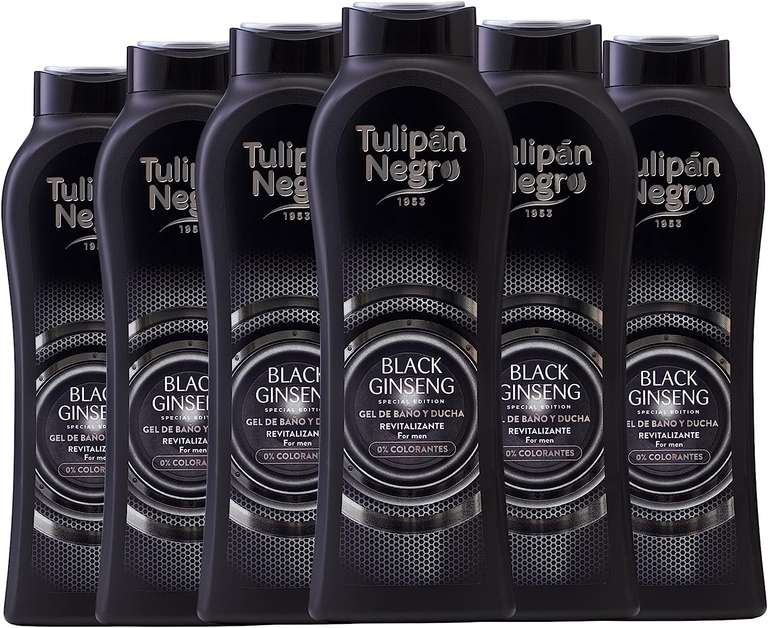 Tulipan Negro Czarny żel do kąpieli 650 mililitrów, opakowanie 6 butelek