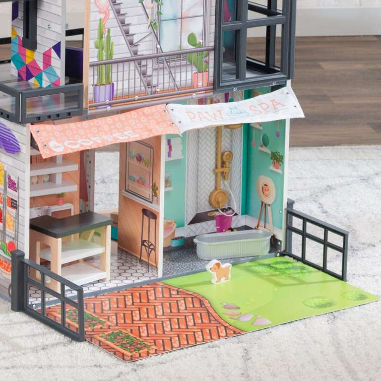 Domek dla lalek KidKraft Bianca City Life za 274zł (145 cm, cztery piętra, winda) @ Limango