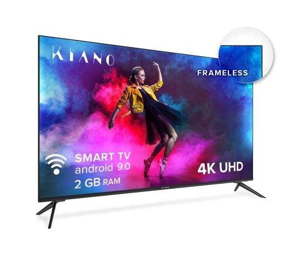 Telewizor LED Kiano Elegance TV 50" 4K UHD bezramkowy, metal, DirectLed