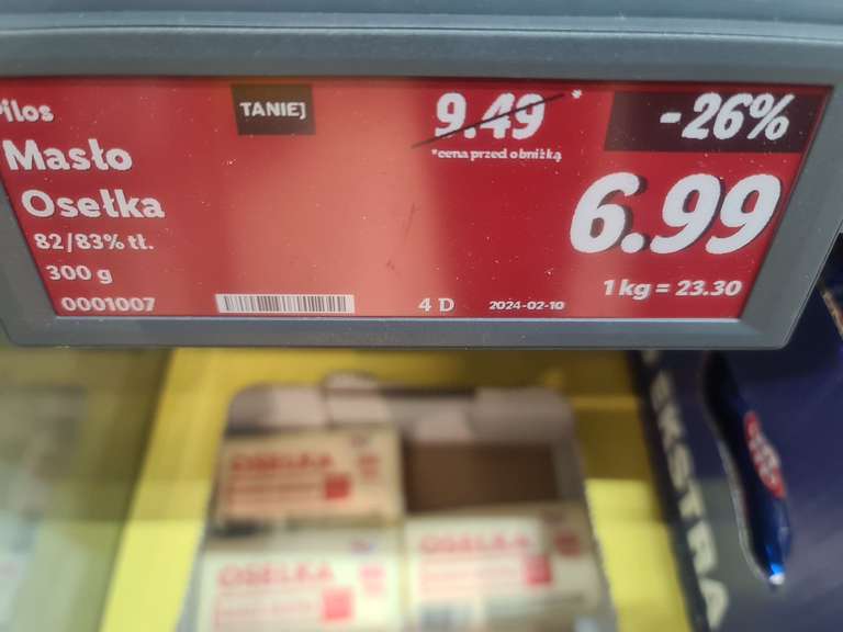 Masło osełka 300g, 83% Pilos w Lidl