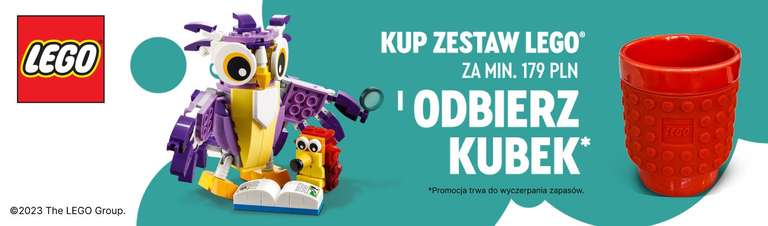 Kup zestaw LEGO za min. 179 zł i odbierz kubek GRATIS