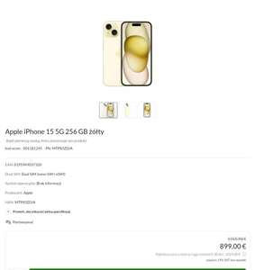iPhone 15 256GB Yellow