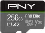 Karta micro SD Pny Pro Elite, MicroSDXC, 256GB, odczyt 100MB/s, zapis 90MB/s