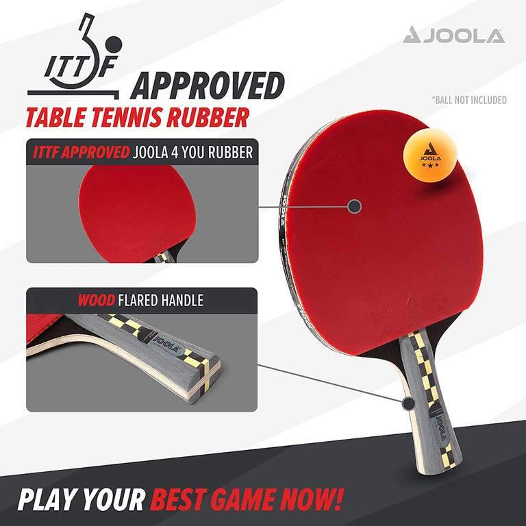 JOOLA Carbon Pro ITTF rakietka do tenisa stołowego dla zaawansowanych graczy – technologia Carbowood | T 98 | K 86 | R 92 |