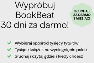 BookBeat Premium - nieograniczony dostęp do ebooków i audiobooków na 30 dni za darmo ( tylko dla nowych )