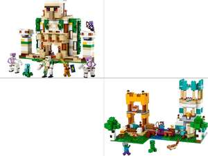 LEGO Minecraft Forteca żelaznego golema (21250) + LEGO Minecraft Kreatywny warsztat 4.0 (21249)