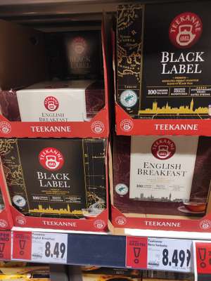 Herbata Teekanne czarna Black Label i English Breakfast Kaufland Kraków Wielicka