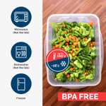 KICHLY 9 pojemników do przechowywania żywności, plastikowe, szczelne, mikrofalówki i zamrażarki, wolne od BPA, przezroczyste