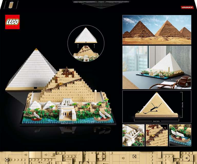 LEGO 21058 Architecture Piramida Cheopsa + LEGO 31058 Creator Potężne Dinozaury, Figurka T-Rex
