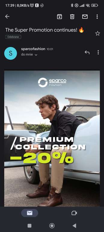 Obuwie premium Sparco kupon rabatowy 20%
