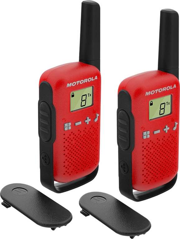 Krótkofalówka radiotelefon Motorola TLKR T42 (dwupak) niebieskie i czerwone (Błąd czy co?)