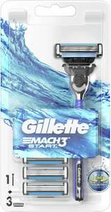 Gillette Mach3 Rączka maszynki do golenia dla mężczyzn + 3 ostrza wymienne @ Amazon