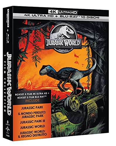 Jurassic World / Jurassic Park [Kolekcja 5 filmów] [ 4K Ultra-HD ] [ Blu-ray ] [ENG?], 28,5€ + dostawa 3,28€ (PRIME)