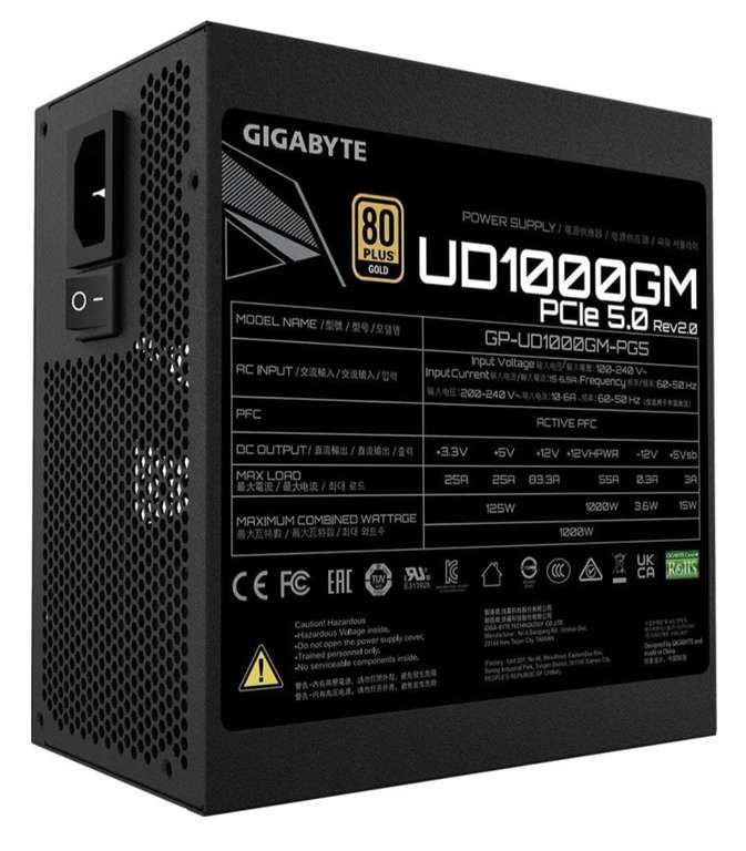 Zasilacz Gigabyte 1000w ATX 3.0 PCI-E 5 (GP-UD1000GM PG5 V2)