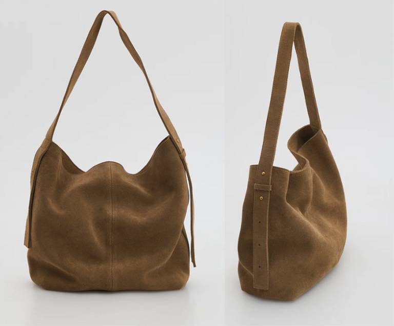 Damska torebka shopper ze skóry naturalnej za 129.99 zł (wym. 30 x 42 x 12 cm) @Reserved