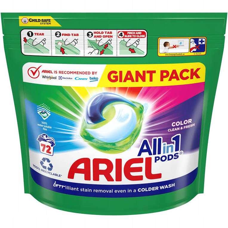 Kapsułki do prania Ariel All-in-1 Pods Color, 72 szt. x 23.8g @InPost Fresh