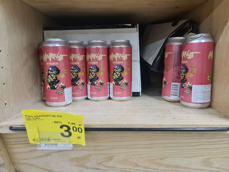 Duńskie piwo Anarkist Motueka oraz New England IPA 0,5 l puszka w Carrefour