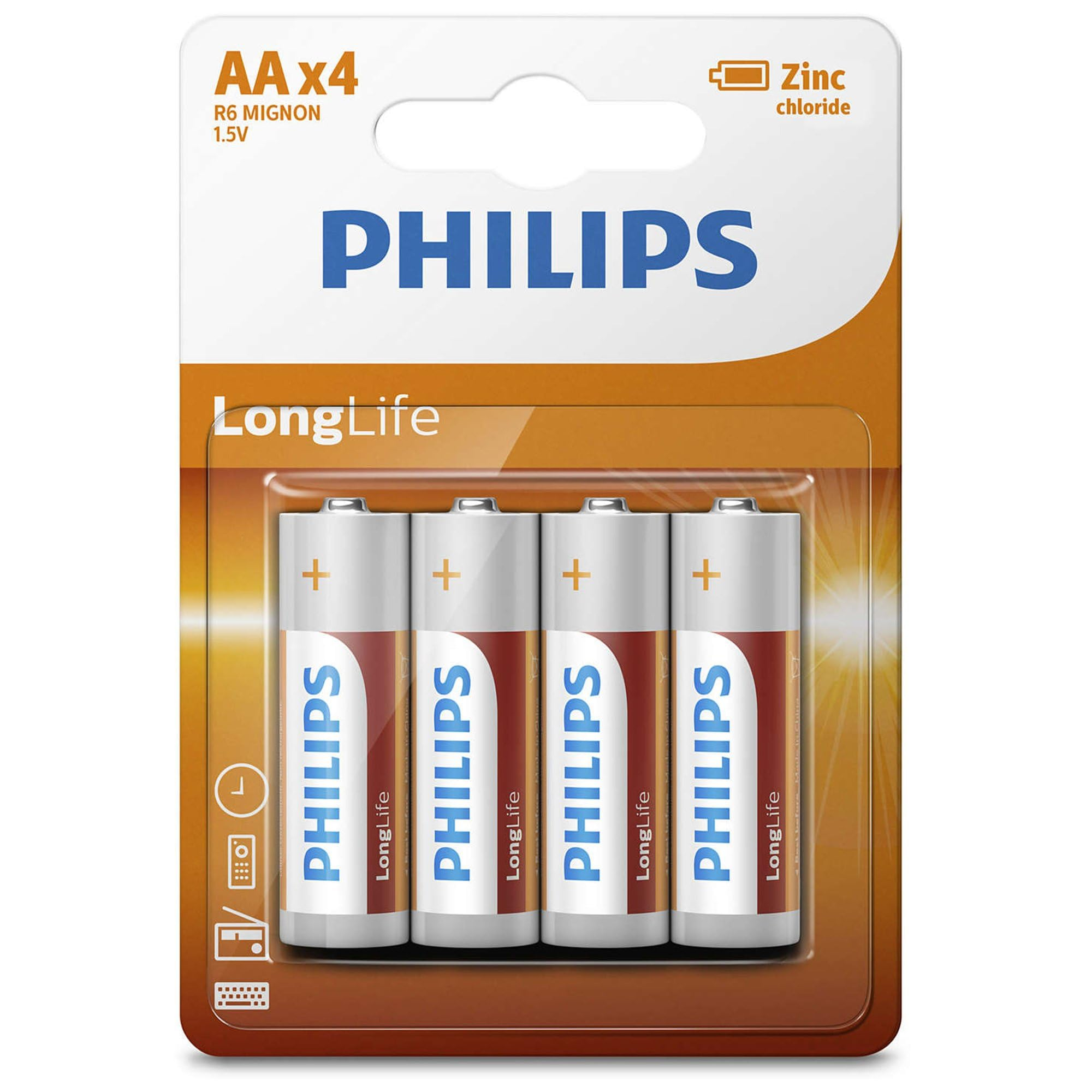 Bateria Philips LongLife AA 4szt. (cynkowa)