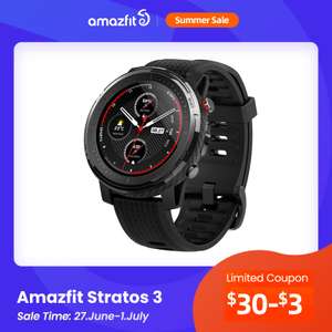 Smartwatch Amazfit Stratos 3 (114,71$)