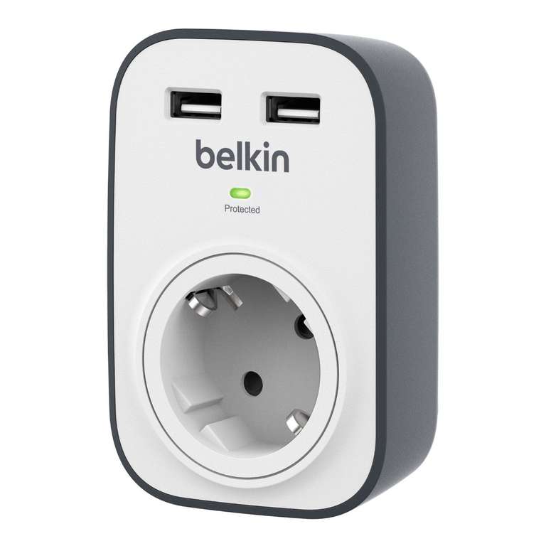 Belkin BSV604VF2M Surge Plus gniazdo antyprzepięciowe + 2 złącza USB