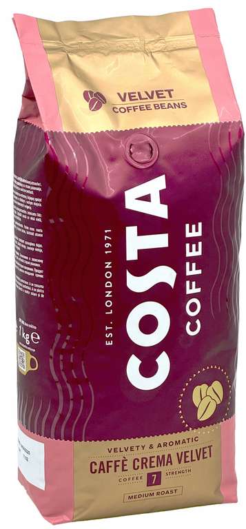 Kawa ziarnista Costa Coffee Caffe Crema VELVET 1kg @allegro