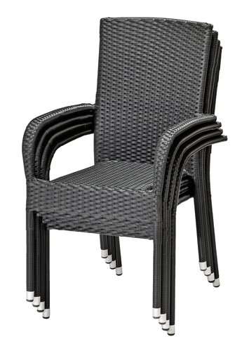 Krzesło ogrodowe GUDHJEM , kolor czarny, odb. w sklepie bez dopłaty