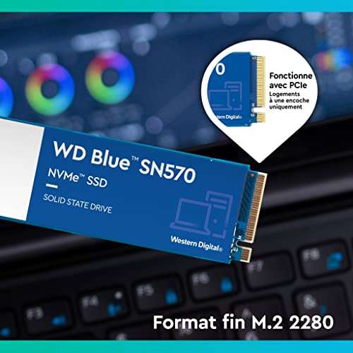 Dysk SSD WD_BLUE SN570 1TB M.2 2280 PCIe Gen3 NVMe prędkość odczytu do 3500 MB/s (AWH)