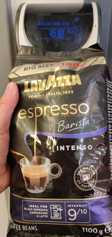 Kawa Lavazza Gran Crema lub Intenso w opakowaniu 1100g ( 41,33zł/kg ). LIDL