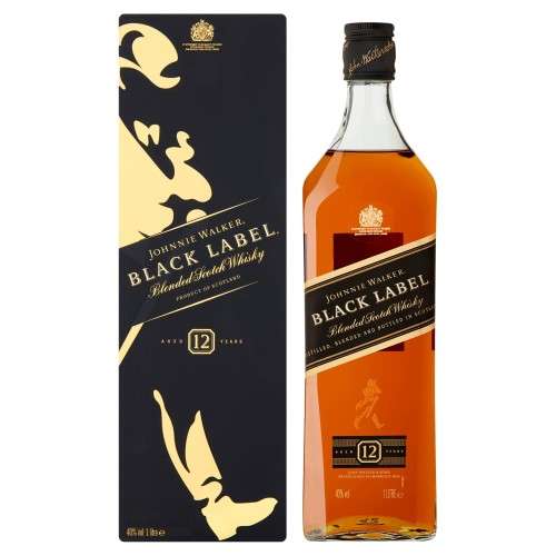 Johnnie Walker 12 YO / Black Label 1 litr - Alkooutlet Trojmiasto