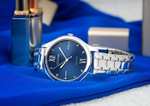 Zegarek Citizen EM0500-73L, 32mm, srebrny, niebieska tarcza @ Amazon