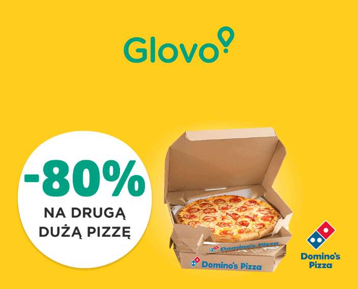 -80% na drugą dużą pizzę w Domino's Pizza w Glovo