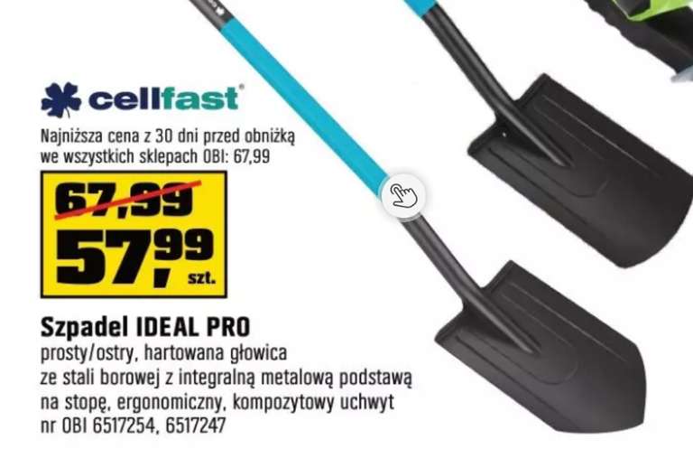 Szpadel Cellfast Ideal Pro prosty/ostry