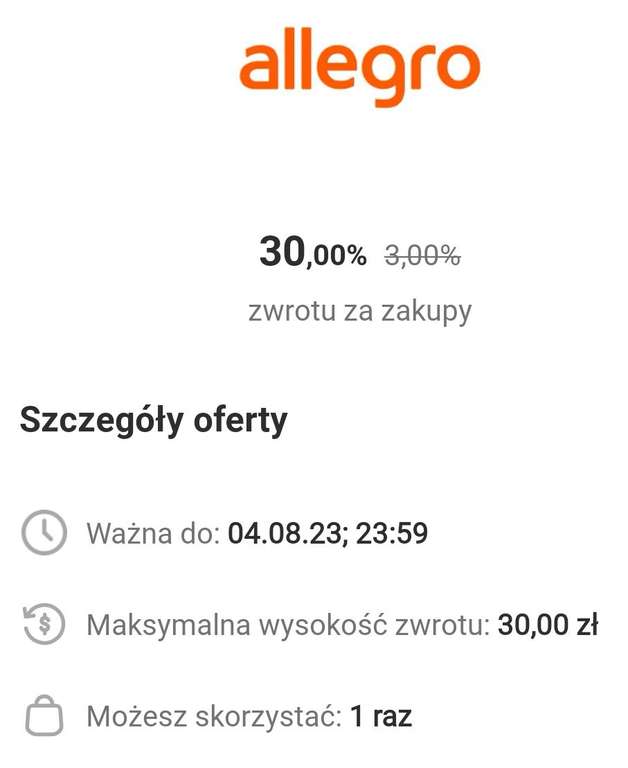 MILLENNIUM: 30% (max 30 PLN) zwrotu za zakupy na Allegro.