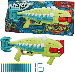 Wyrzutnia Hasbro Nerf DinoSquad Armorstrike, 8-strzałkowy magazynek, składany uchwyt