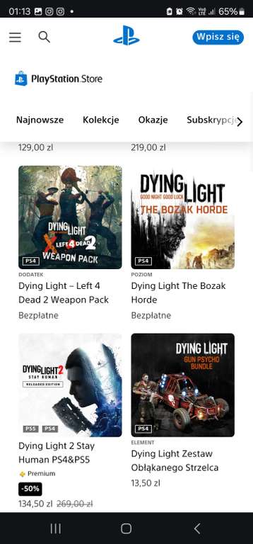 Dying Light The Following za darmo i inne dodatki w ps store